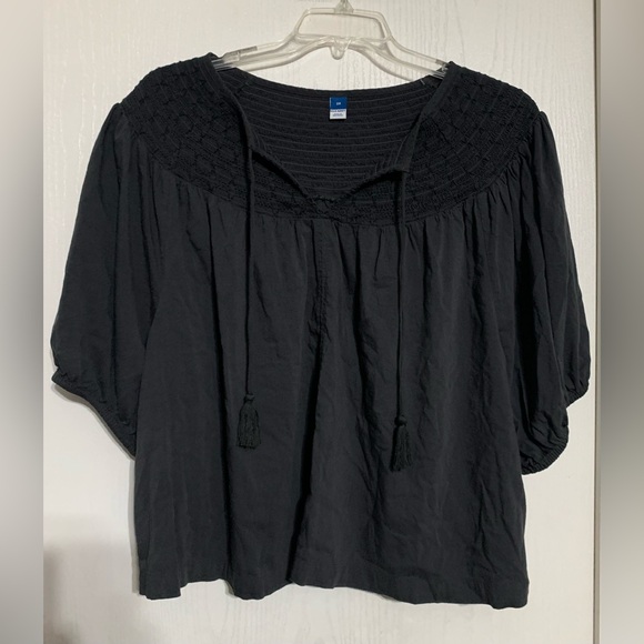 Old Navy Dark Gray Peasant Top - Picture 1 of 5